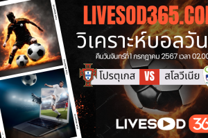 ทีเด็ดวิเคราะห์บอลประจำวันจันทร์ ยูโร2024 โปรตุเกส -vs- สโลวีเนีย